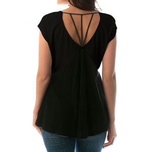 MAJAMAS EARTH flowy v-neck tee shirt swing top